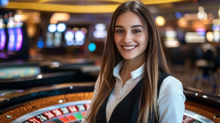 Interface permainan blackjack PMGC di perangkat mobile